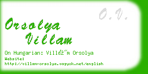 orsolya villam business card